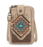 MW1315-183 TN Montana West Embroidered Aztec Collection Phone Wallet/Crossbody