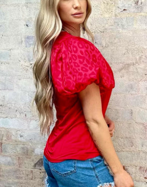 LOUISIANA WOMAN TOP - RED