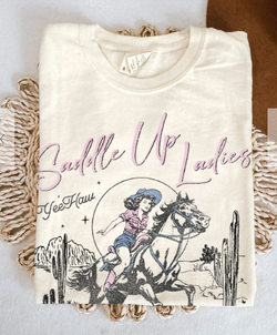 SADDLE UP LADIES MINERAL GRAPHIC TEE