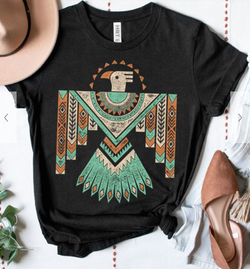 AZTEC EAGLE SHORT SLEEVE GRAPHIC TOP