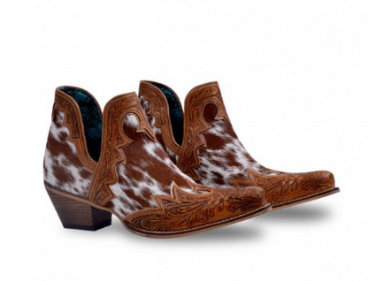 Frisco Falls Hair-on Hide & Hand-tooled Boots