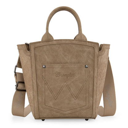 Wrangler Aztec Embroidered Floral Embossed Tote/CrossbodyWG211-8014