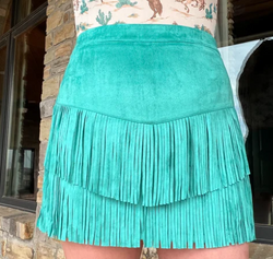 FORT WORTH FRINGE SKIRT