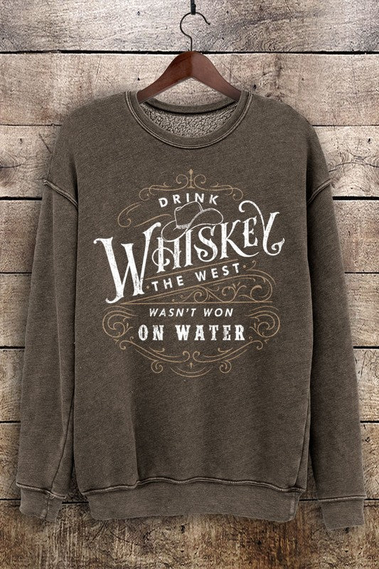 Drink Whiskey Crew Neck