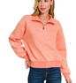 Acid Wash Fleece Half Zip Pullover