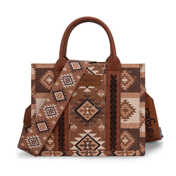 Wrangler Aztec Pattern Dual Sided Print -Tote/Crossbody -WG2209-8120S