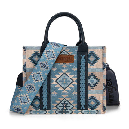 Wrangler Aztec Pattern Dual Sided Print -Tote/Crossbody -WG2209-8120S