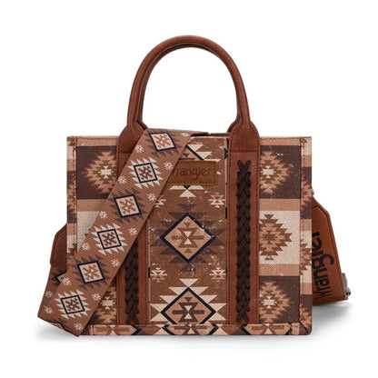 Wrangler Aztec Pattern Dual Sided Print -Tote/Crossbody -WG2209-8120S