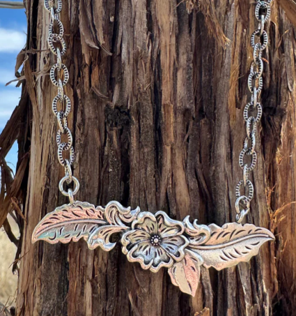 Tooled Leather Necklace