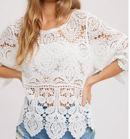 CROCHET LACE TOP