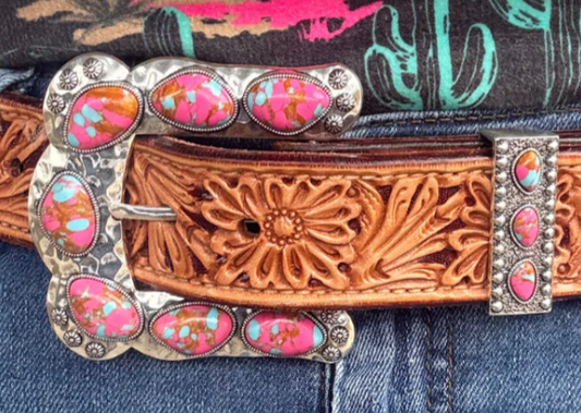 Buckle Up Belt Buckle Pink
