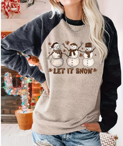 Snowman & Letter Print