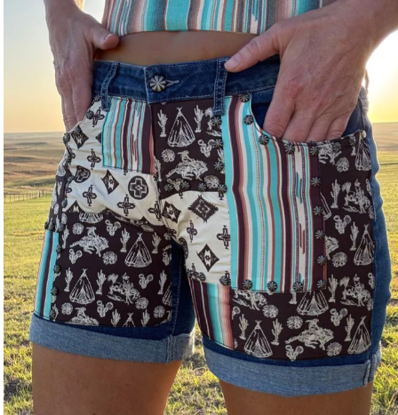 Patched Up Shorts - Western Long