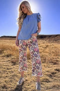 Vintage Floral Jeans