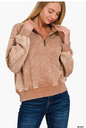 Acid Wash Fleece Half Zip Pullover