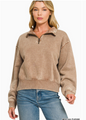 Acid Wash Fleece Half Zip Pullover