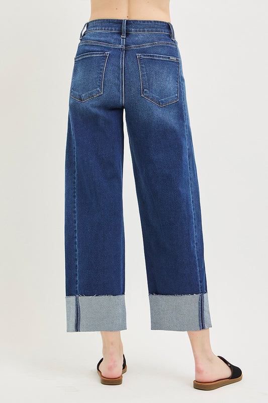 Slouchy Crop Barrel Cuffed Jeans PGC21750
