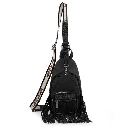 Montana West Tooled Fringe Sling Bag MW1276-S9110