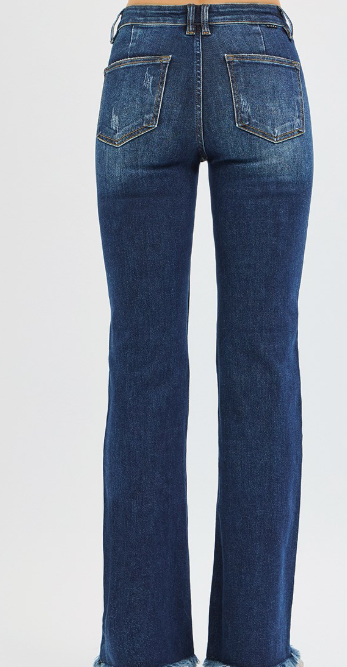 RISEN Tummy Control Mid Rise Flare Jeans - PF21401