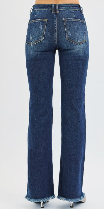 RISEN Tummy Control Mid Rise Flare Jeans - PF21401