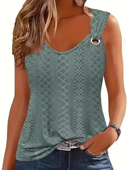 Trendy T-shirt V-neck Sleeveless Tops