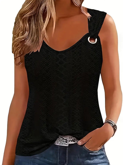 Trendy T-shirt V-neck Sleeveless Tops
