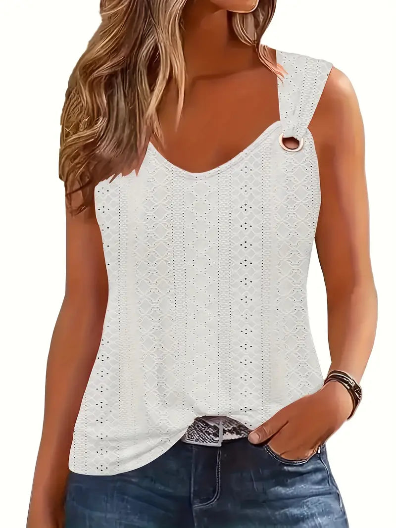 Trendy T-shirt V-neck Sleeveless Tops