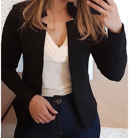 Long Sleeve Solid Blazer