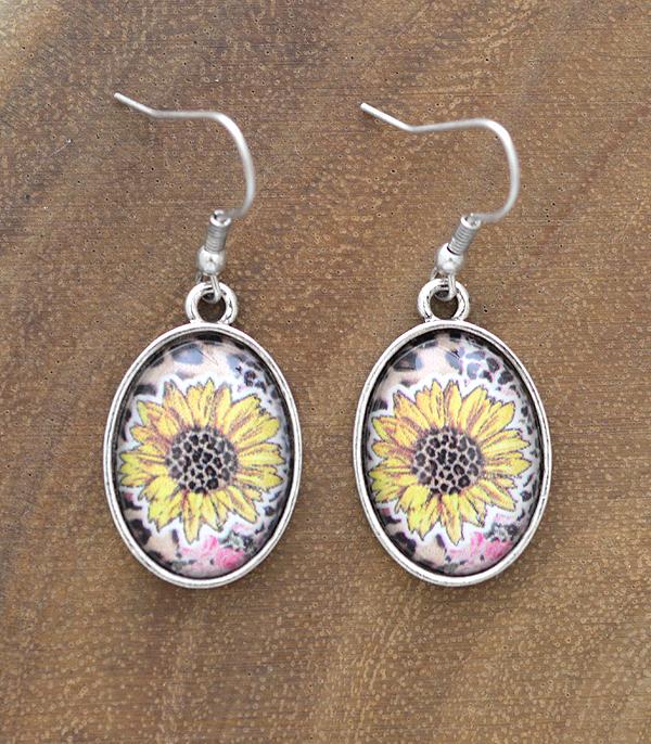 SunFlower Glass earrings