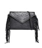 Montana West Black O/S Fringe Purse