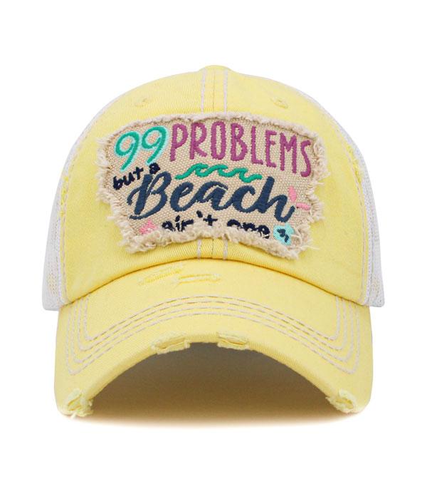 99 Problems but Beach ain't One Trucker Back Ball Cap