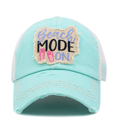 Beach Mode On Trucker Back Ball Cap