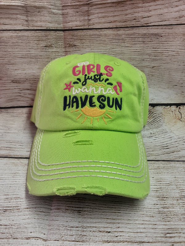 Girls Just Wanna Have Sun Hat