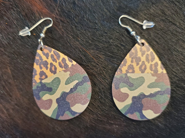 Leopard & Camo Earrings