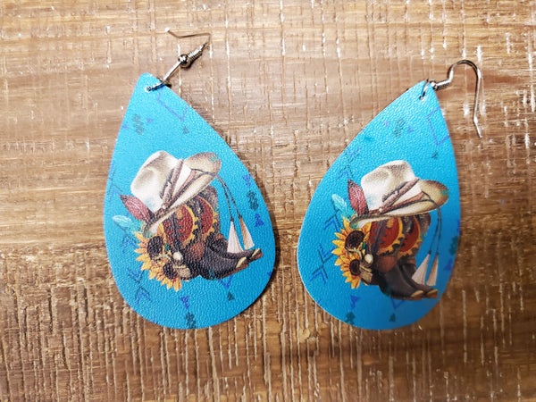 Boots, Hats and Sunflower Earrings
