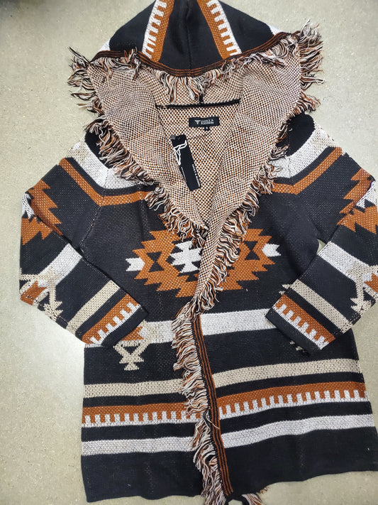Black Aztec Duster w/Frings