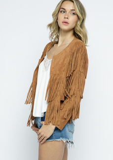 Suede Western Jacket With Fringe