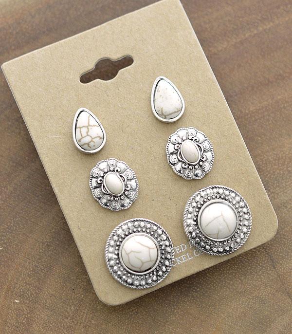 3 Pack Earrings