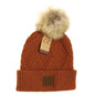 C.C. Large Patch Heathered Beanie