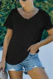 Wild And Free Print Short Sleeve V-neck T-shirt