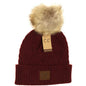 C.C. Large Patch Heathered Beanie