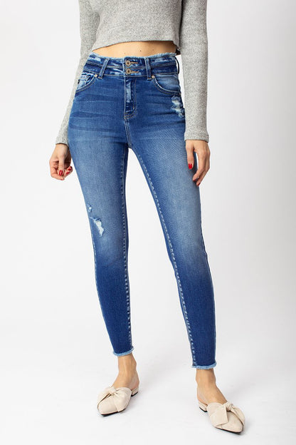 Medium Wash High Rise Skinny Jeans