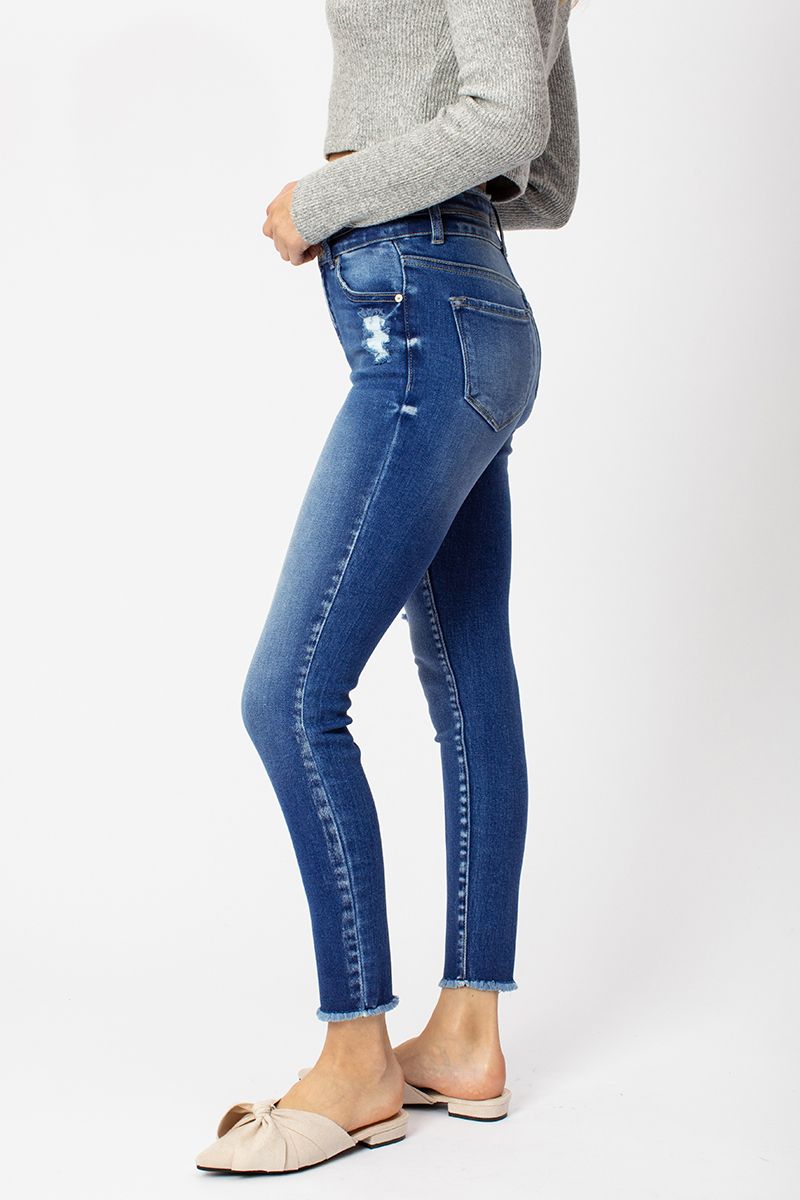 Medium Wash High Rise Skinny Jeans