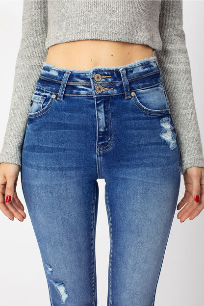 Medium Wash High Rise Skinny Jeans