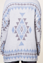 Aztec graphic knit soft cozy sweater cardigan