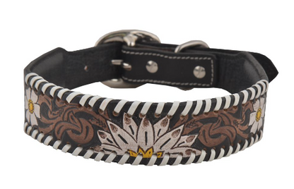 Hand-Tooled Leather Dog Collar