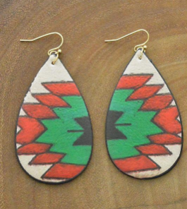 Tear Drop Aztec Earrings