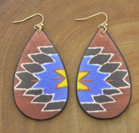 Tear Drop Aztec Earrings