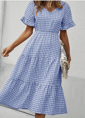 Gingham Checked Dress