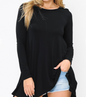 UNEVEN BOTTOM LONG SLEEVE TUNIC